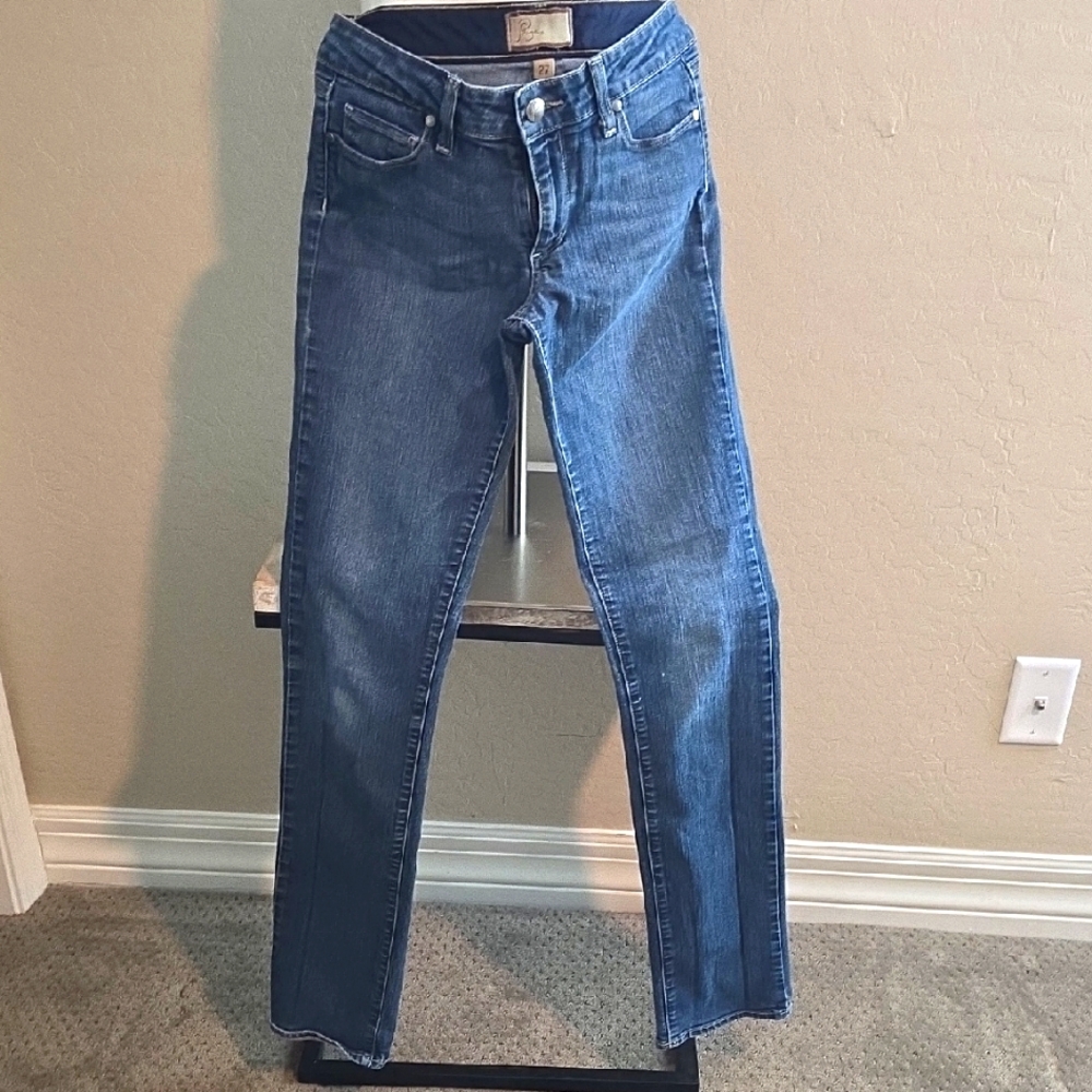 PAIGE Blue Straight Leg Jeans Classic Fit